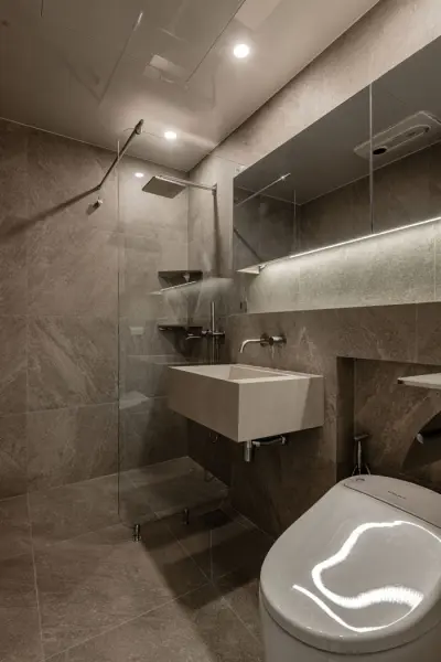 그레이톤 포세린타일 호텔식 모던 욕실 인테리어